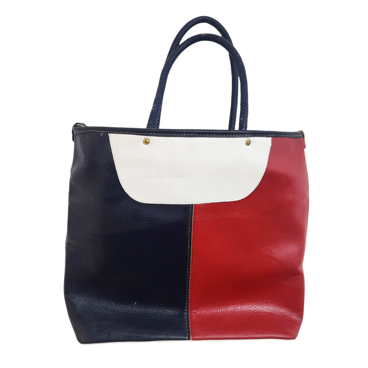 TOMMY HILFIGER | תיק יד גדול כחול לבן אדום