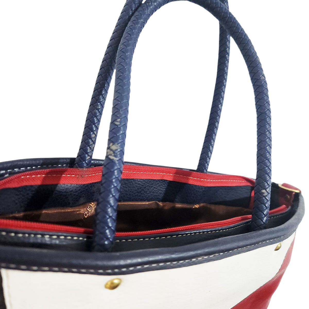 TOMMY HILFIGER | תיק יד גדול כחול לבן אדום