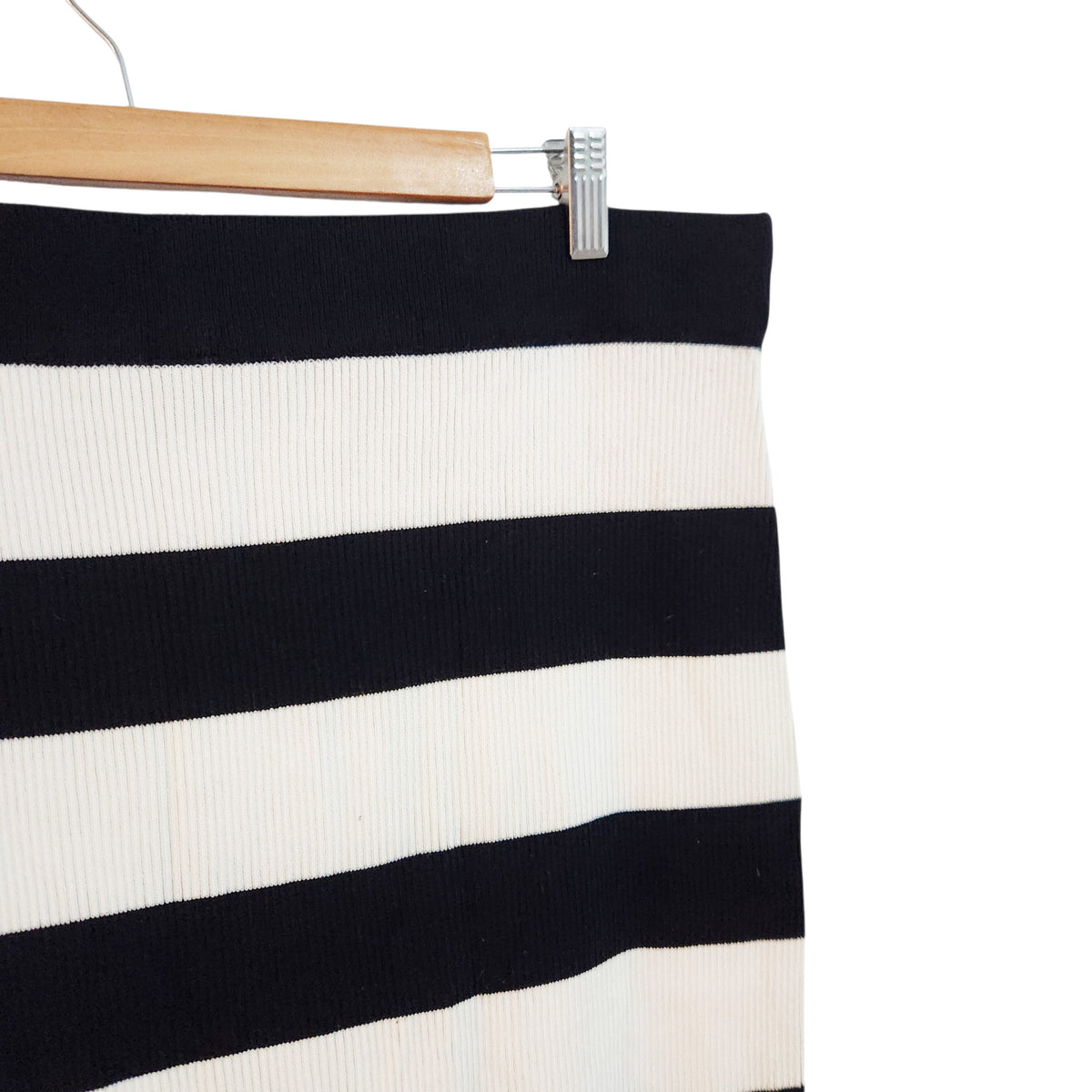 SHEIN | חצאית מקסי סריג פסים | נשים | XXXL (50–52) | שחור לבן