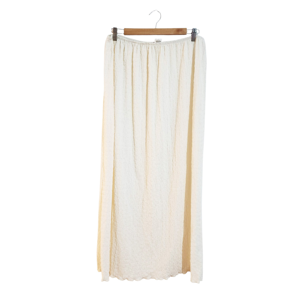 SHEIN | חצאית מקסי בטקסטורה מקומטת | נשים | XXL | שמנת