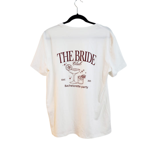 חולצת טי THE BRIDE CLUB | נשים | XL | שמנת