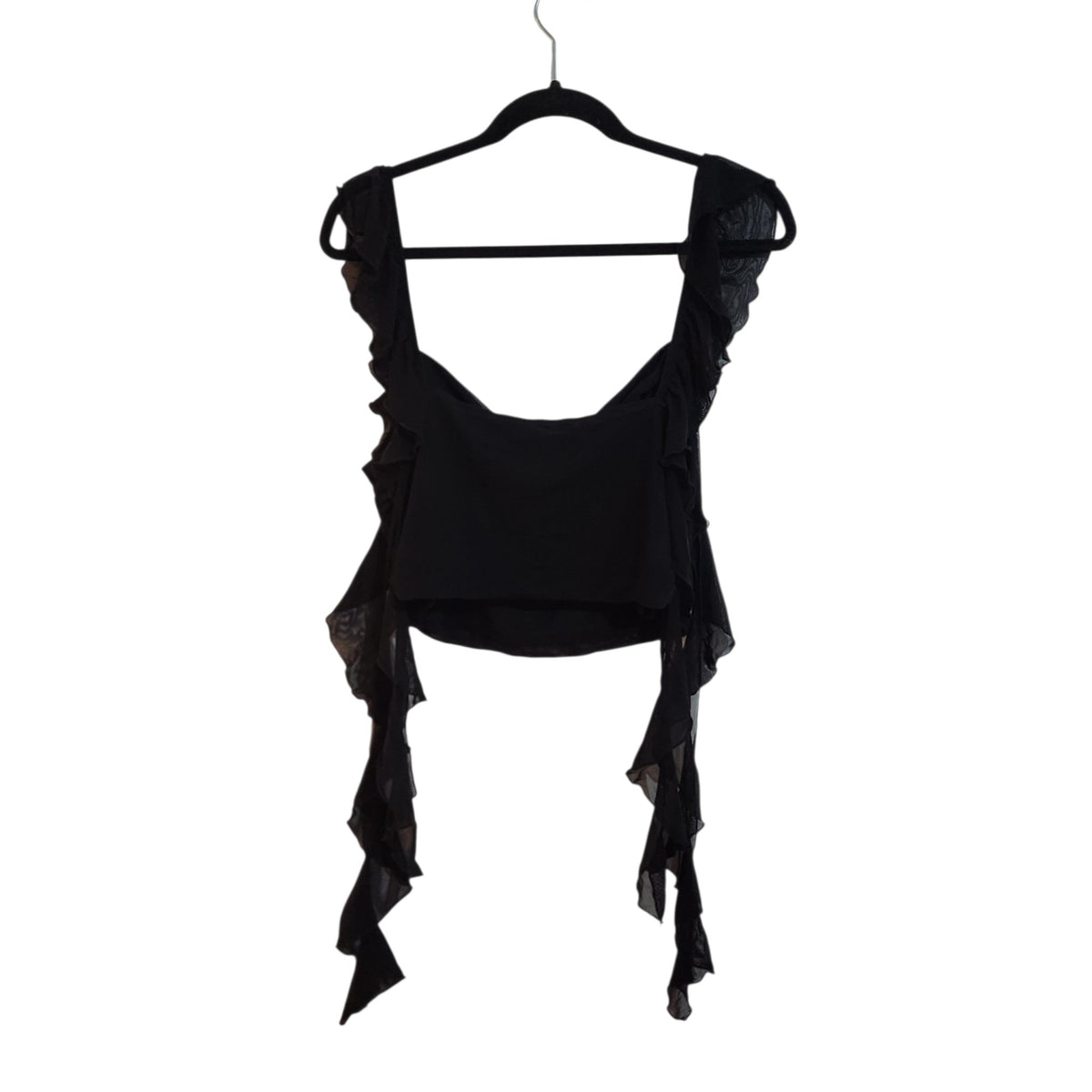 SHEIN | גופיית קרופ עם מלמלות | נשים | XXL | שחור