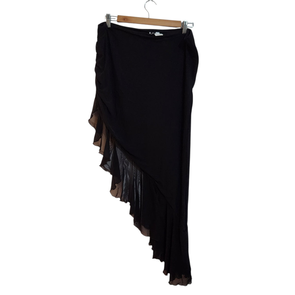 SHEIN | חצאית אסימטרית עם מלמלה | נשים | XXL | שחור