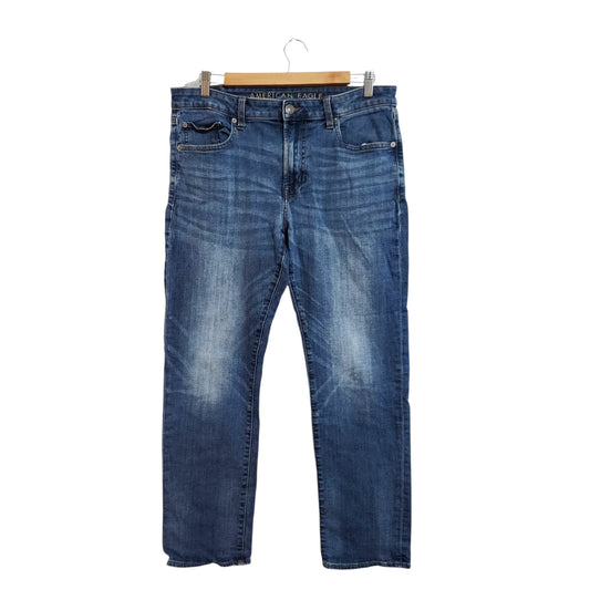 AMERICAN EAGLE | ג׳ינס בגזרה ישרה | גברים | L (34/30) | כחול