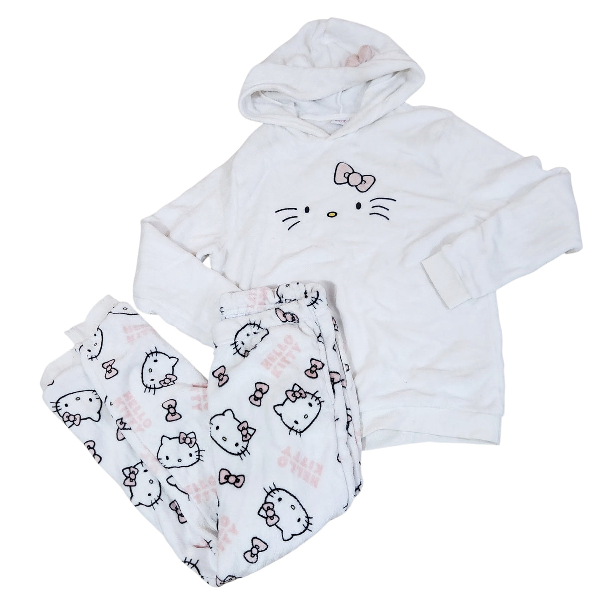 HELLO KITTY | פיג׳מת פליז חורפית לנשים | מידה XL