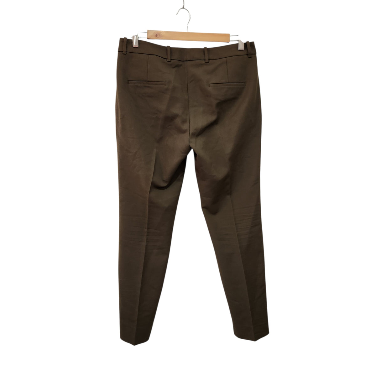 ZARA WOMAN | מכנסיים מחויטים בגוון חום זית | 40 (L)