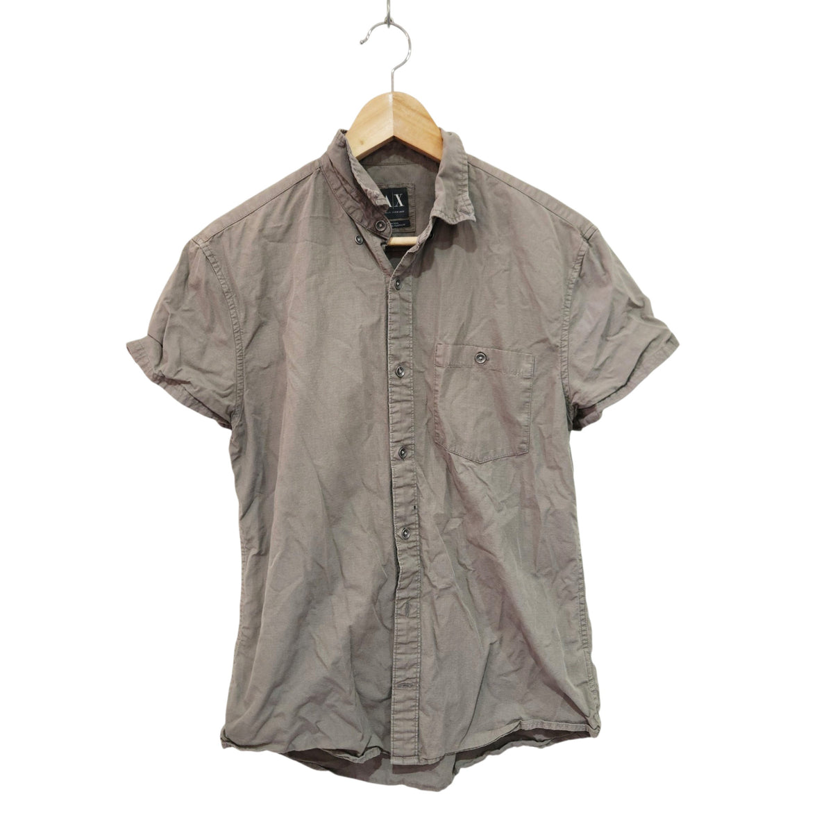 ARMANI EXCHANGE A|X | חולצה מכופתרת קצרה לגברים | M