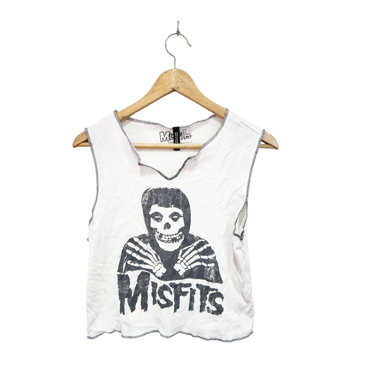 H&M x MISFITS | גופיית קרופ גרפית | נשים | M