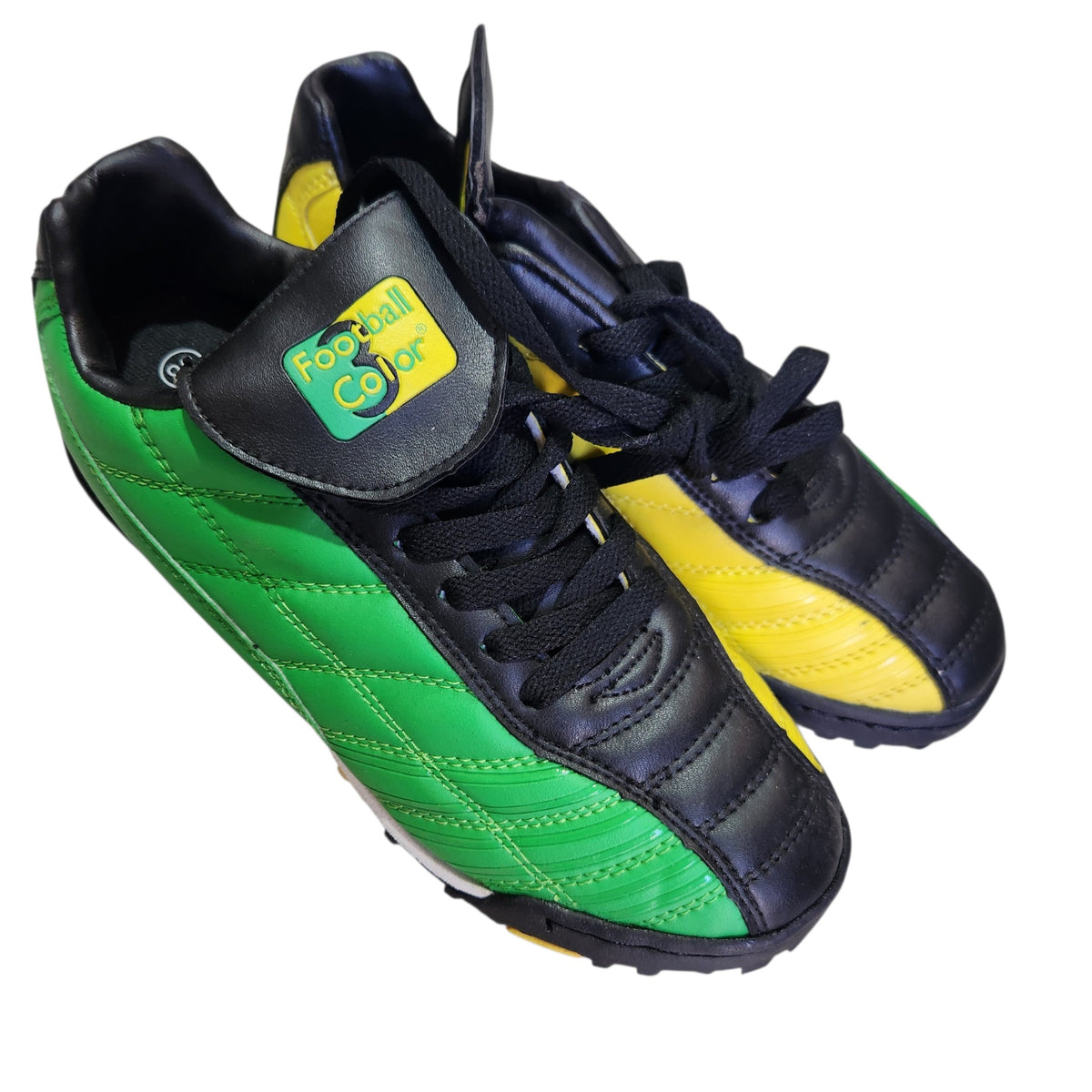 FOOTBALL COLOR | נעלי כדורגל קטרגל לגבר | מידה 38 | ירוק צהוב שחור
