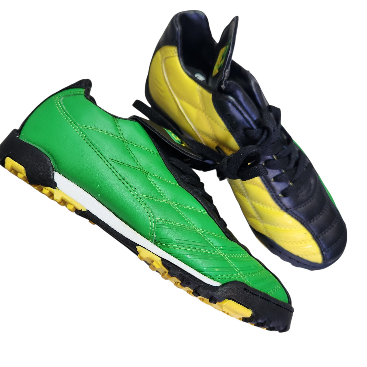 FOOTBALL COLOR | נעלי כדורגל קטרגל לגבר | מידה 38 | ירוק צהוב שחור