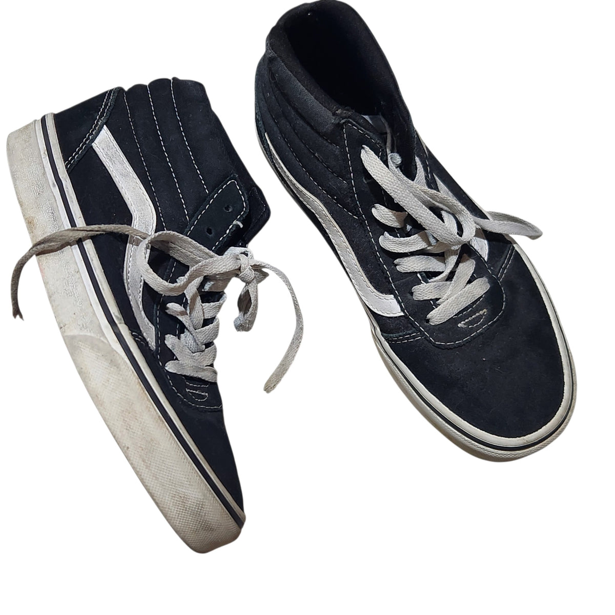 VANS | נעלי סניקרס גבוהות שחורות | יוניסקס | מידה 35