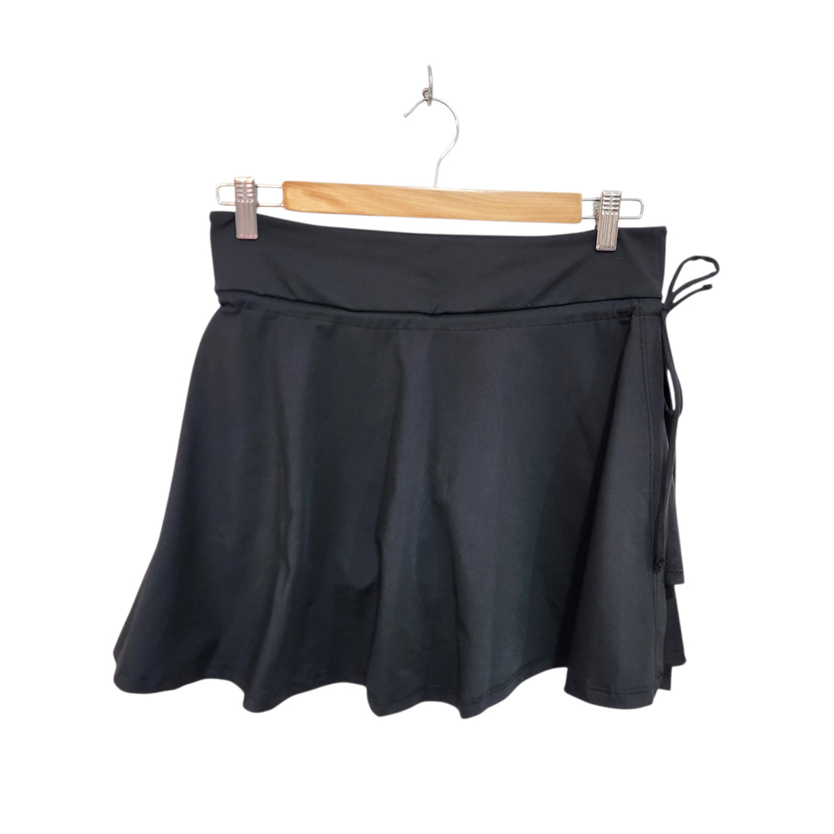 SHEIN | חצאית מיני שחורה מתרחבת עם קשירה בצד | לאישה | מידה L