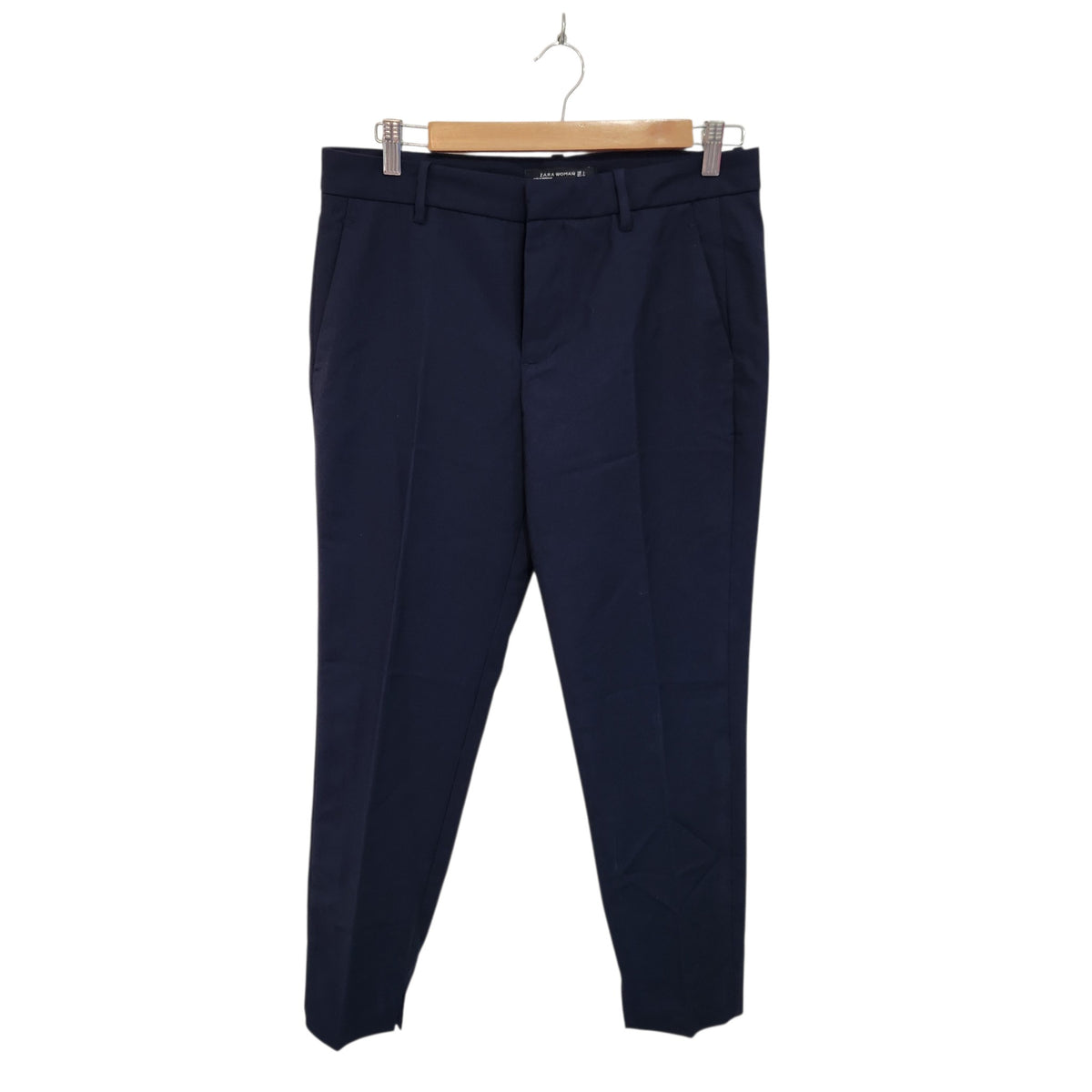 ZARA WOMAN | מכנסיים מחויטים כחול נייבי לאישה | מידה L