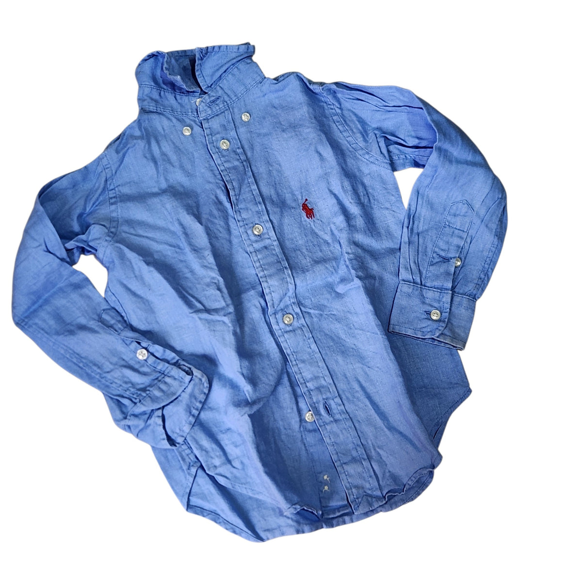 RALPH LAUREN | חולצה מכופתרת כחולה לילד | גיל 3