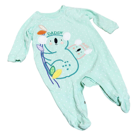 BABY | אוברול לתינוק/ת | 0–3 חודשים | 62 ס"מ | ירוק מנטה עם קואלות