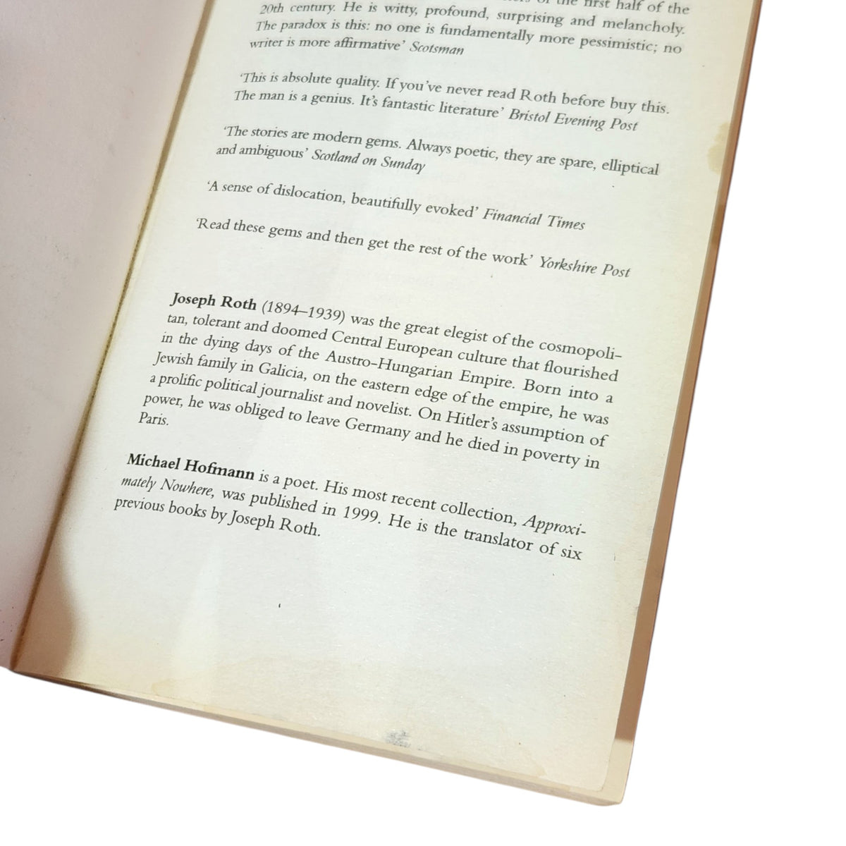 Collected Shorter Fiction of Joseph Roth | Joseph Roth | 2002 | ספר סיפורים באנגלית