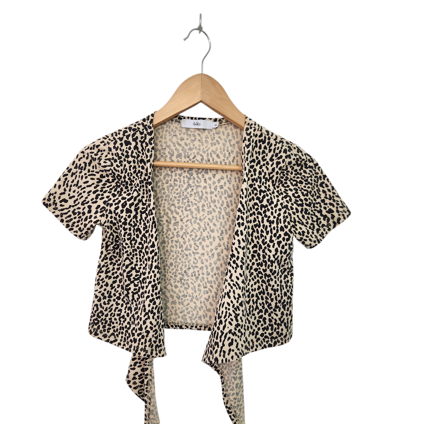 ADIKA חולצת מעטפת מנומרת לאישה מידה XS