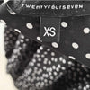 TWENTYFOURSEVEN חולצה שחורה עם נקודות לבנות מידה XS