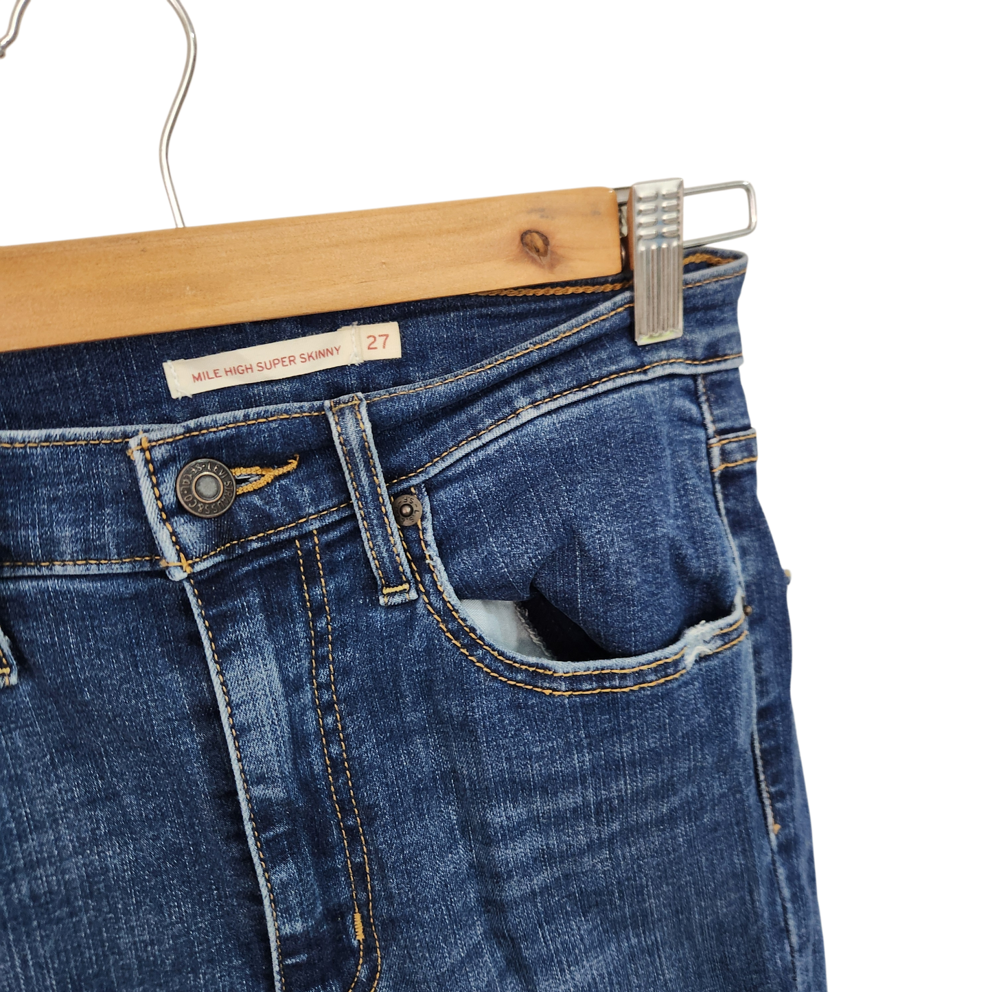 LEVI'S ג'ינס סקיני לאישה מידה 27 Mile high super skinny