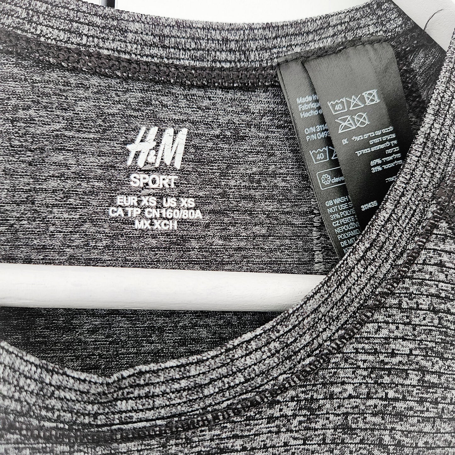 H&M חולצת נשים אפורה מידה XS‏