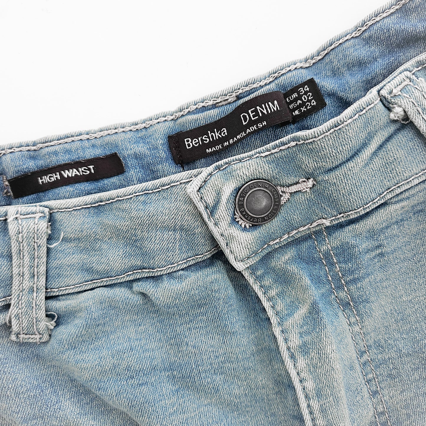 BERSHKA ג'ינס קצר מידה 34