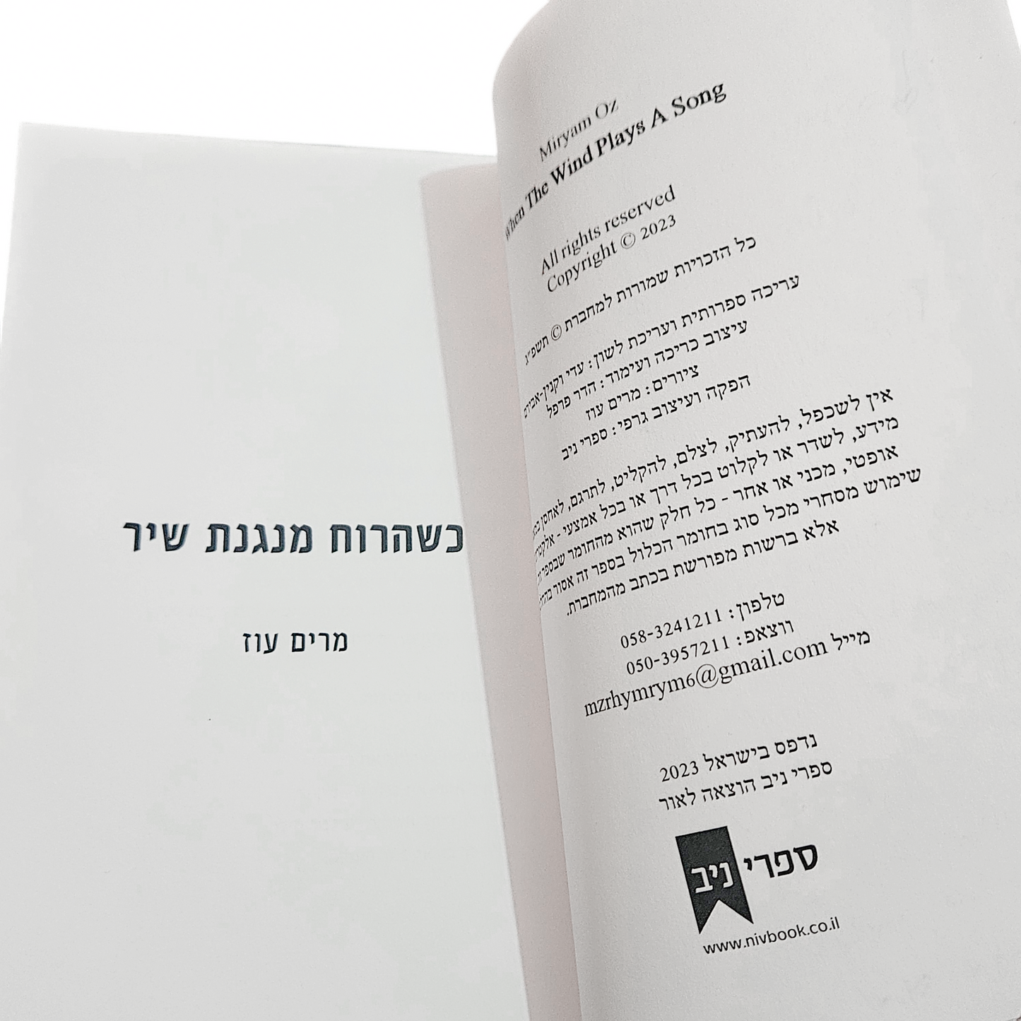 כשהרוח מנגנת שיר - מרים עוז