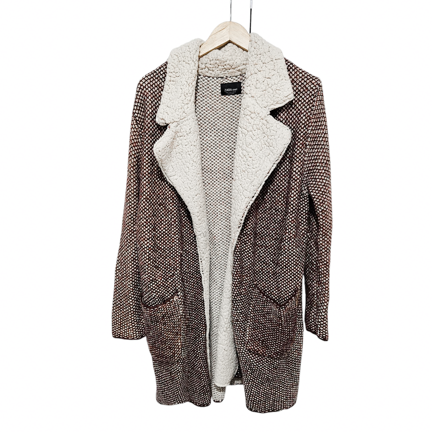 ZARA KNIT עליונית סרוגה לאישה מידה S‏