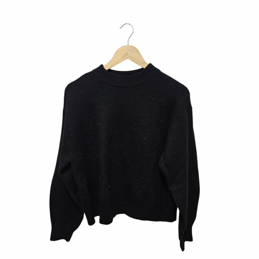 H&M סוודר שחור לאישה מידה XS‏