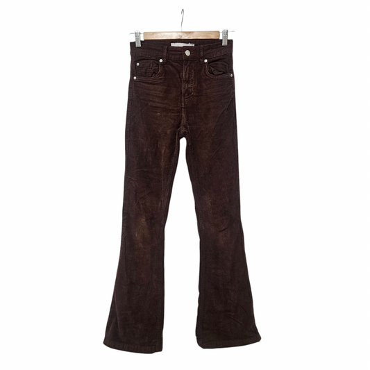 Bershka מכנס קורדרוי חום מידה 36