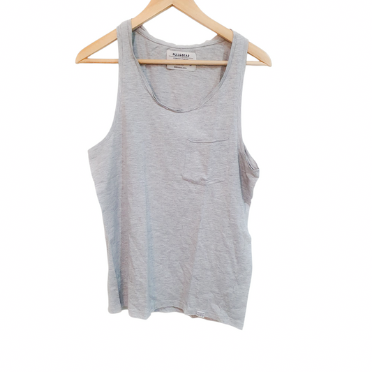 PULL&BEAR גופיה אפורה לגבר מידה S‏