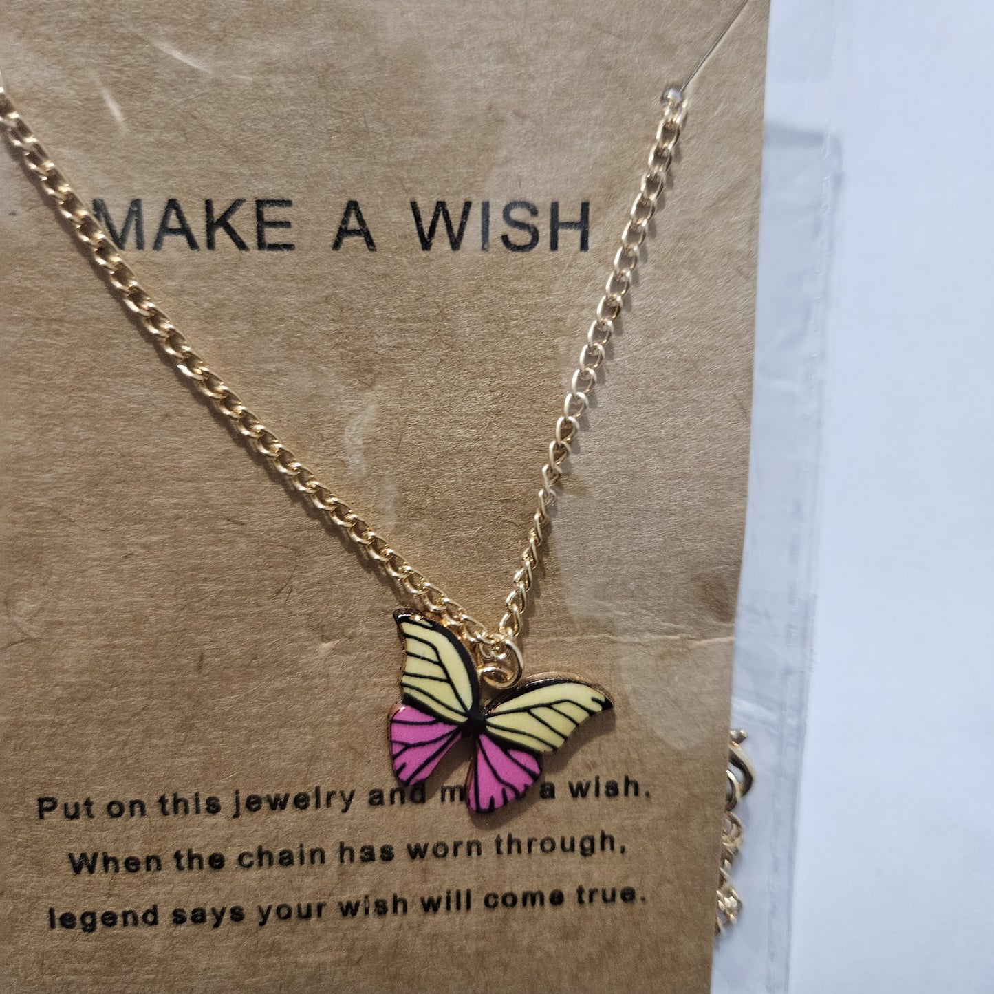 MAKE A WISH שרשרת פרפר חדשה