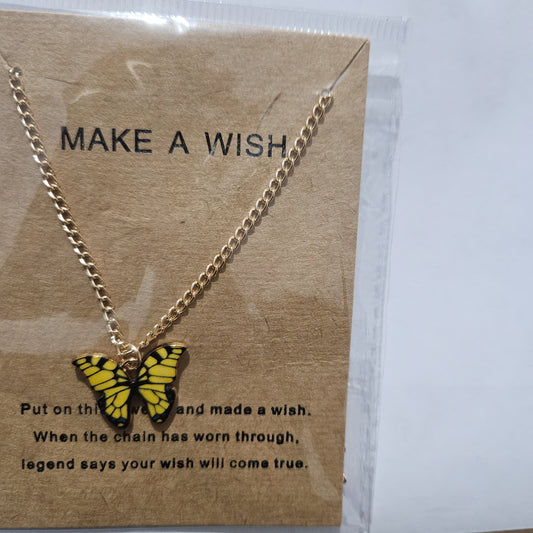 MAKE A WISH שרשרת פרפר חדשה
