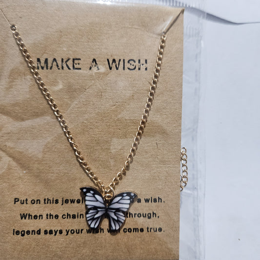 MAKE A WISH שרשרת פרפר חדשה