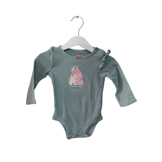 בגד גוף עם שרוולים ארוכים לתינוקות 12 חודשים CARTER'S‏