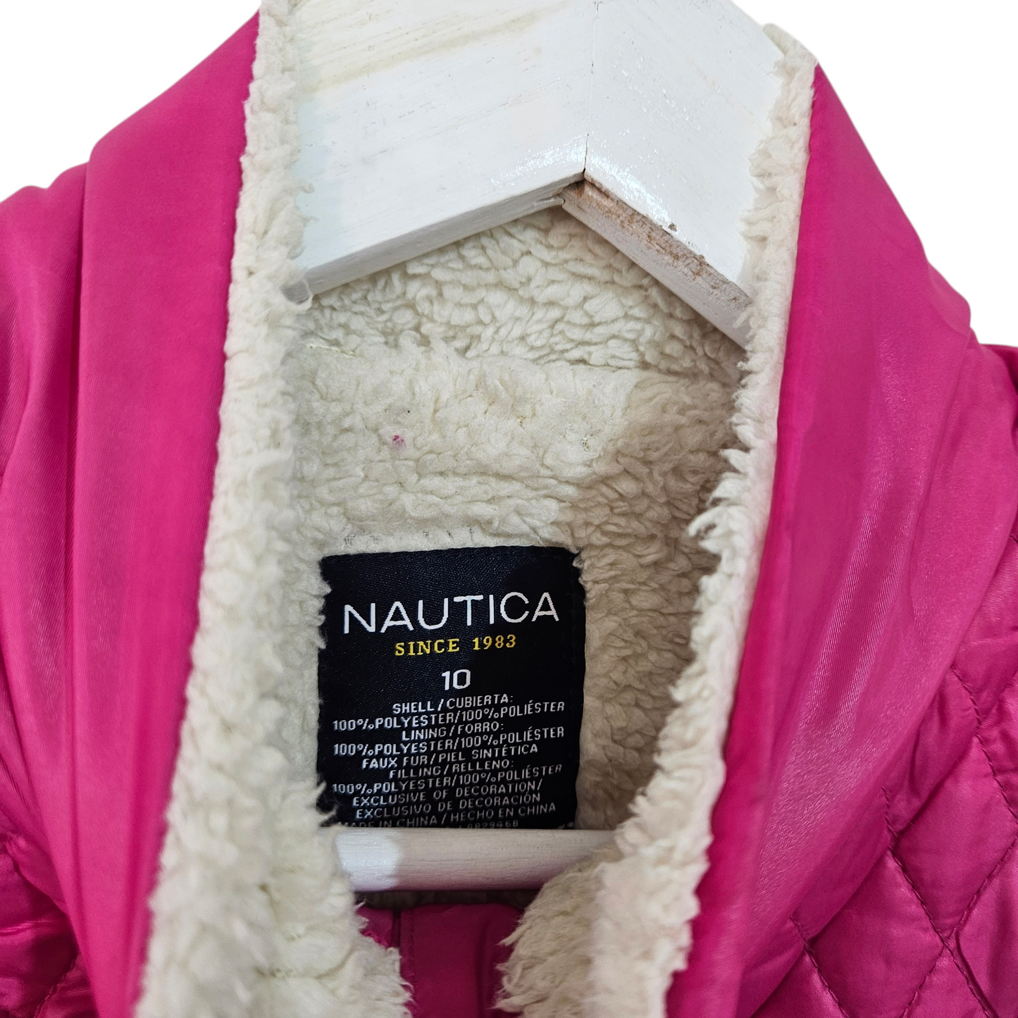 NAUTICA ווסט חורפי לילדות עם פליז גיל 10
