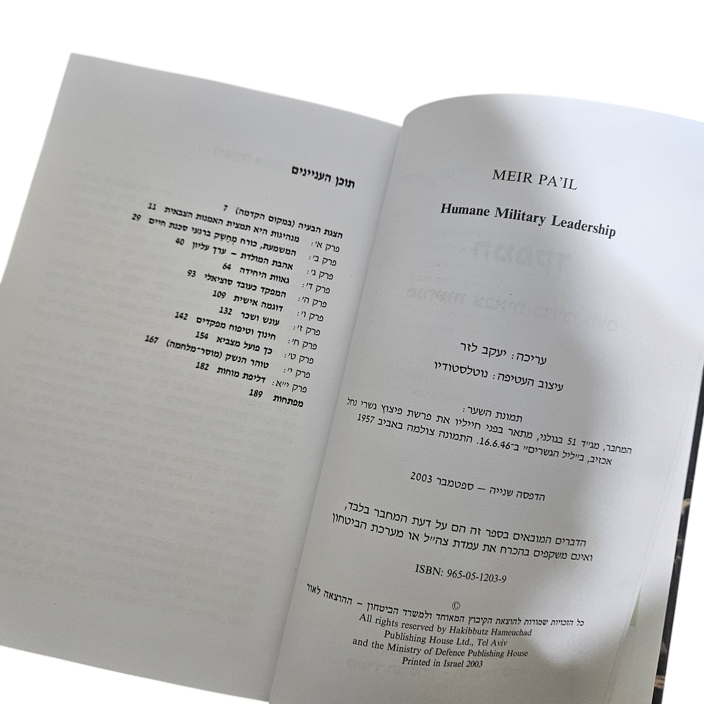 מאיר פעיל - המפקד - מנהיגות צבא בדרכי נועם