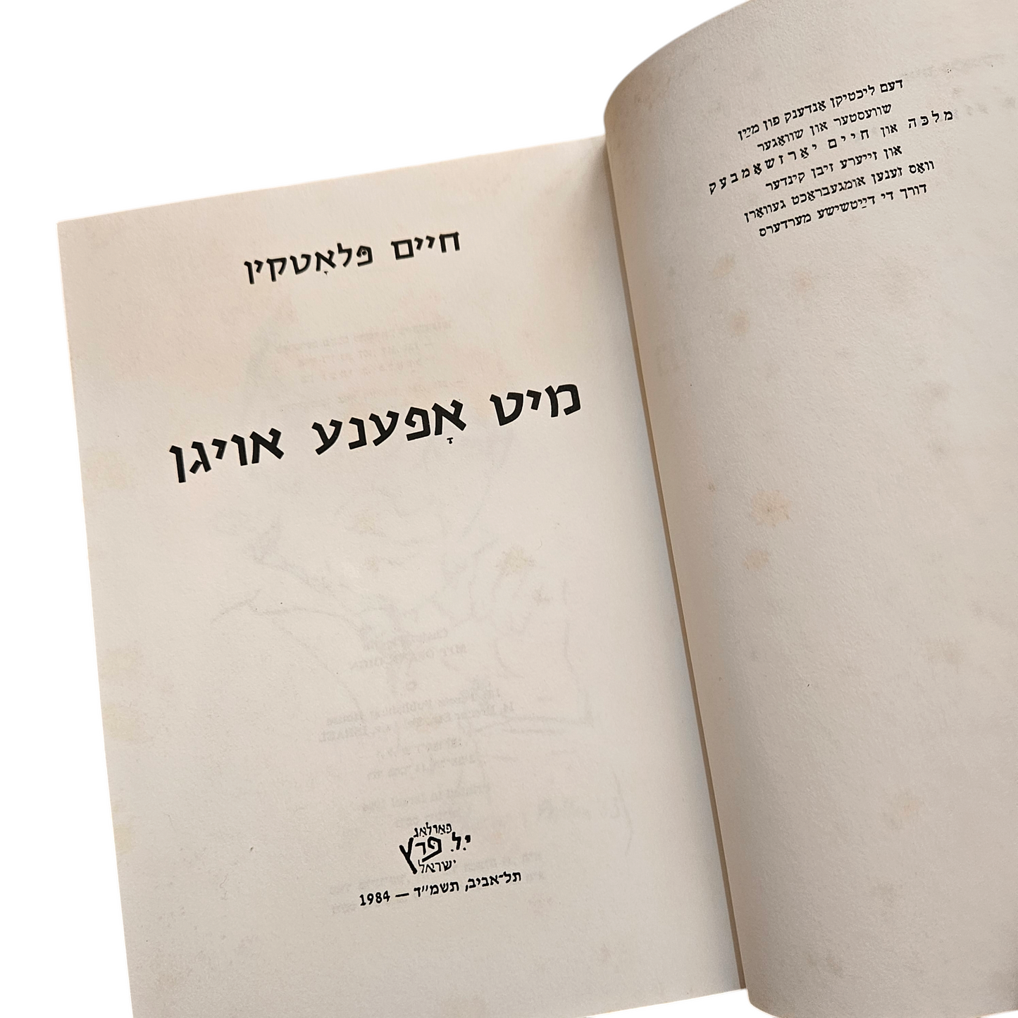 מיט אפענע אויגן - חיים פלאטקין