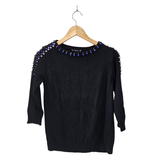 ZARA סוודר שחור לאישה מידה M‏