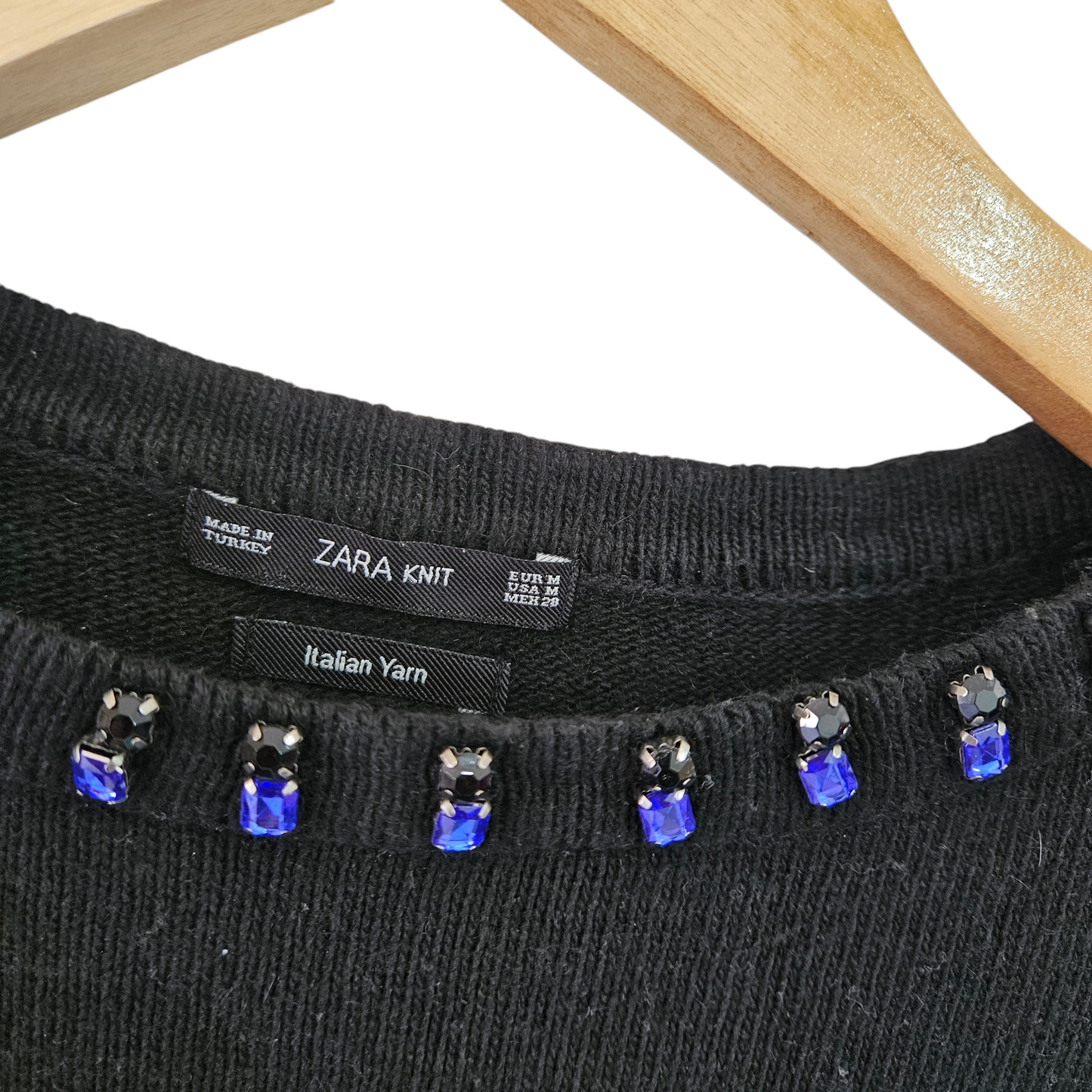 ZARA סוודר שחור לאישה מידה M‏