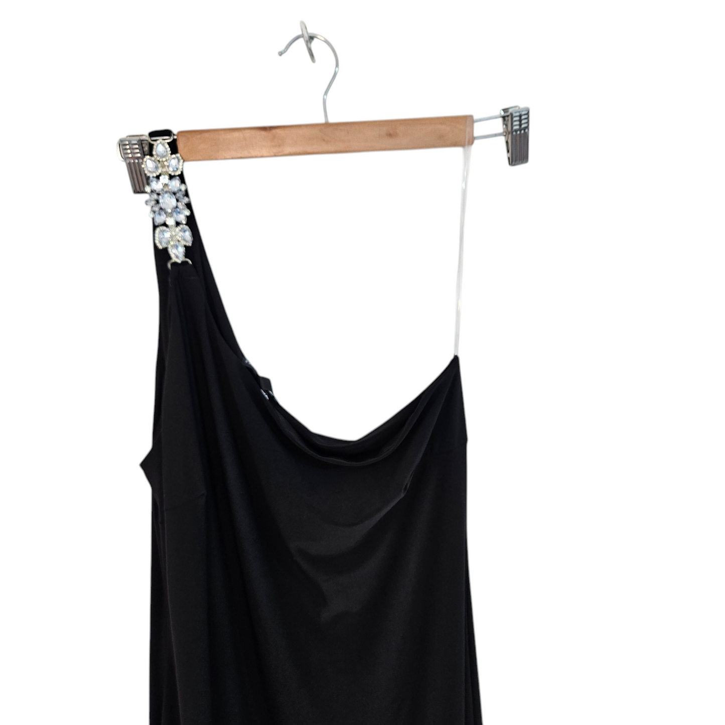 Fashion nova שמלת ערב שחורה חדשה עם תווית לאישה מידה XL2‏