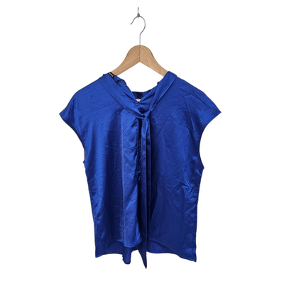 SHEIN חולצת סטן כחולה לאישה מידה M‏