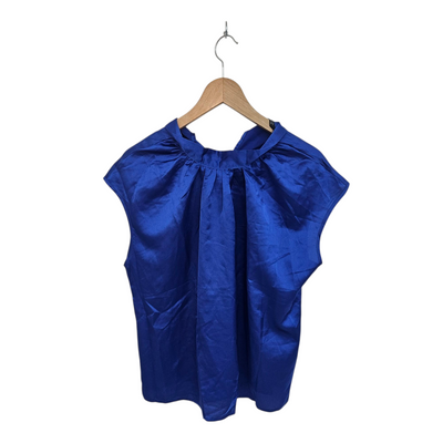 SHEIN חולצת סטן כחולה לאישה מידה M‏