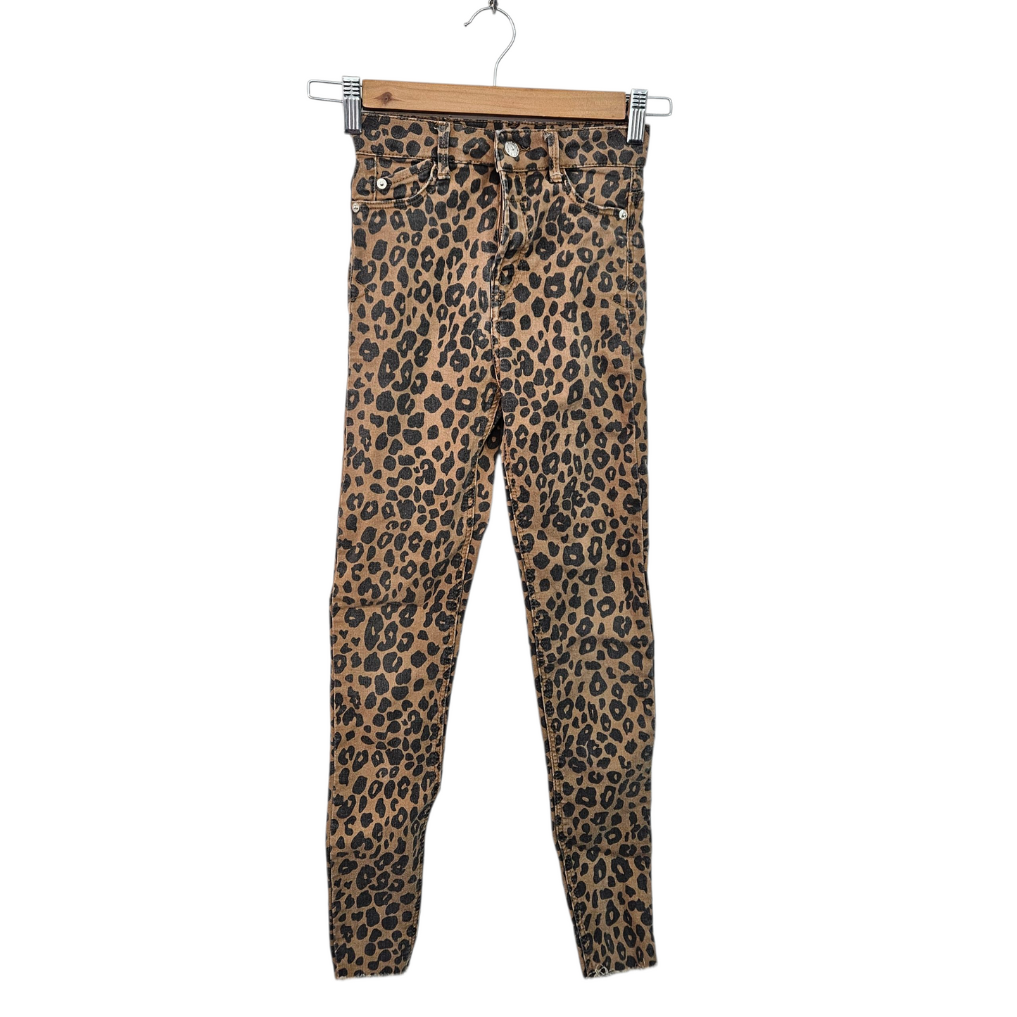 Bershka מכנסיים ארוכים דקים לאישה מידה 32