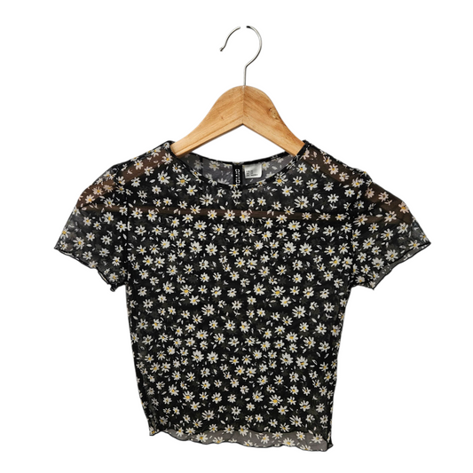 H&M חולצה קצרה שקופה לאישה מידה XS‎
