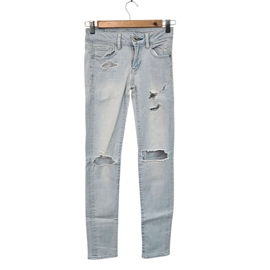 AMERICAN EAGLE ג'ינס לאישה מידה 00 / 30 / XXS‎