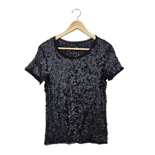 ZARA חולצת פייטים לאישה מידה M