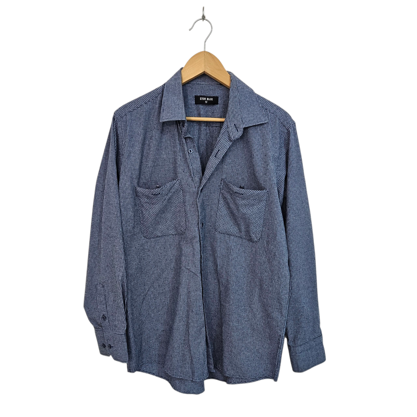 ETON BLUE חולצה מכופתרת לגבר מידה L 41-42