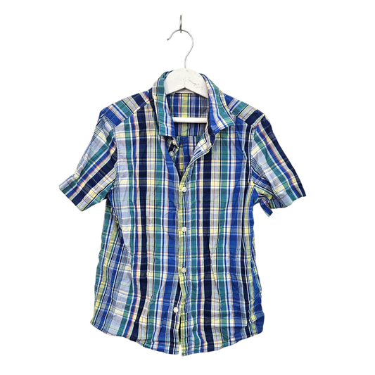 H&M חולצה מכופתרת קצרה לילדים גיל 7-8