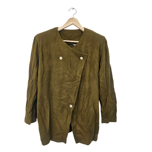 BARAK FASHION ג'קט וינטג' עם כריות כתפיים לאישה מידה XL/XXL