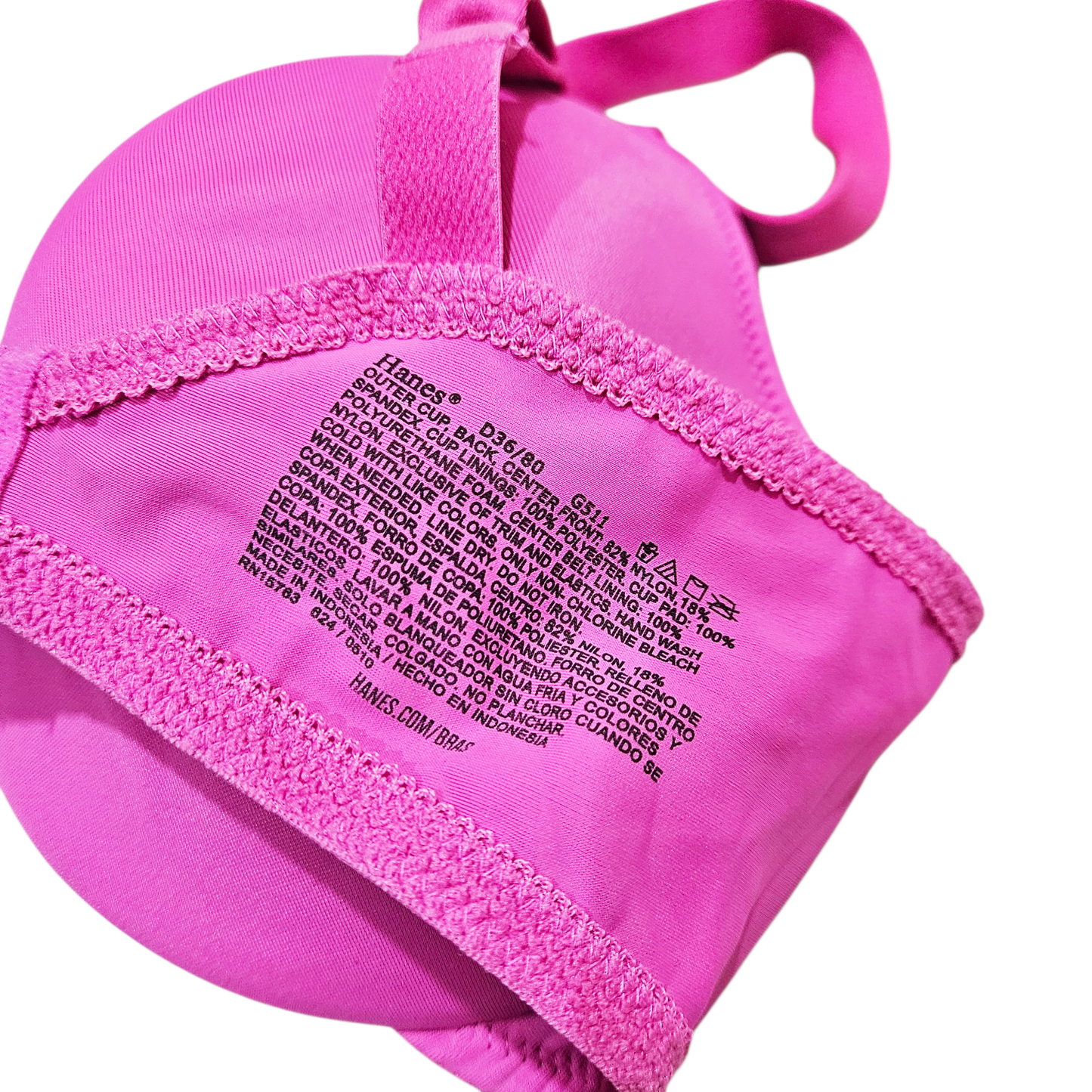 HANES חזייה ורודה לאישה מידה D36/80